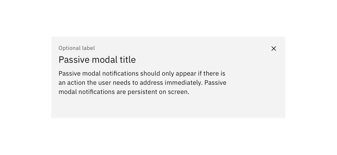 Passive modal Passive modal